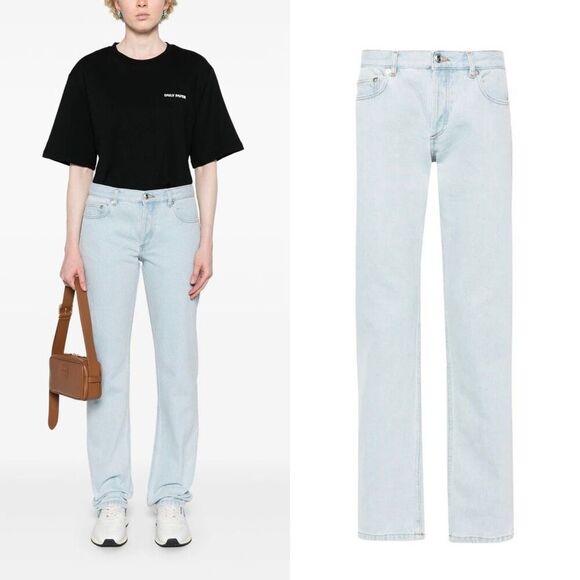 A.P.C. Petit New Standard Mid-Rise Straight-Leg Jeans Light Wash Size 29 Unisex - Picture 12 of 12